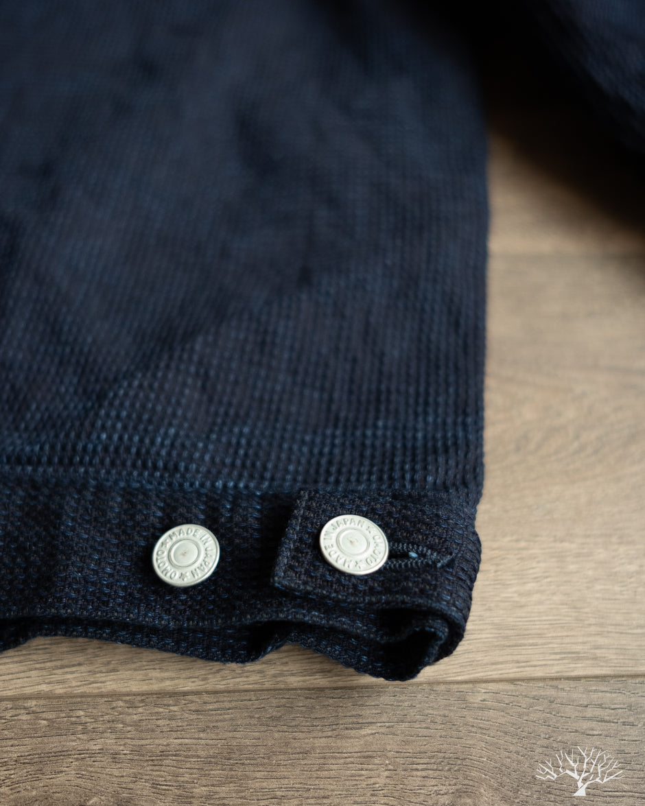 Omoto Denim 3220 - Type 2 Cube Sashiko Denim Jacket Indigo