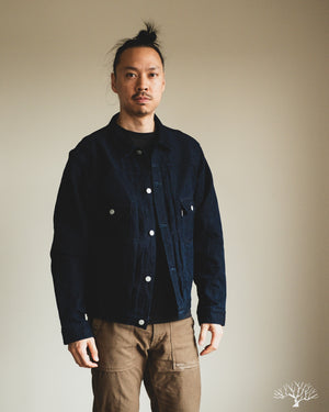Omoto Denim - 3220 - Type 2 Cube Sashiko Denim Jacket Indigo