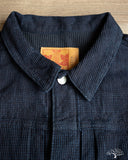 Omoto Denim 3220 - Type 2 Cube Sashiko Denim Jacket Indigo