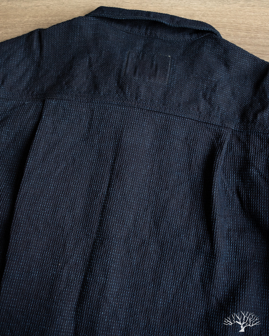 Omoto Denim 3220 - Type 2 Cube Sashiko Denim Jacket Indigo
