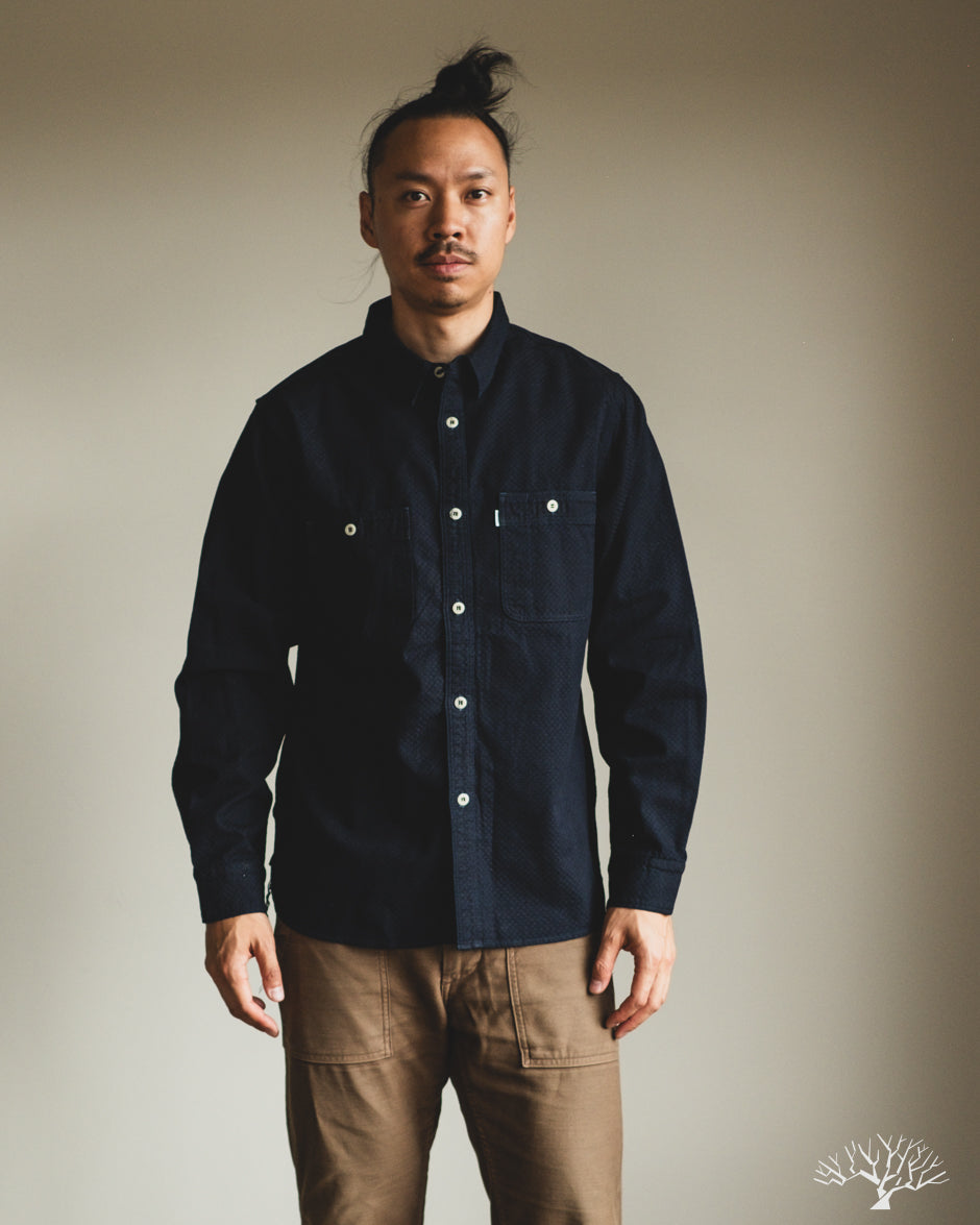 Omoto Denim 5019 - 8oz Ichimatsu Denim Shirt