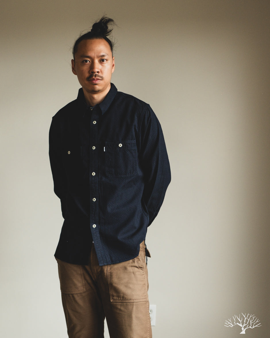 Omoto Denim 5019 - 8oz Ichimatsu Denim Shirt