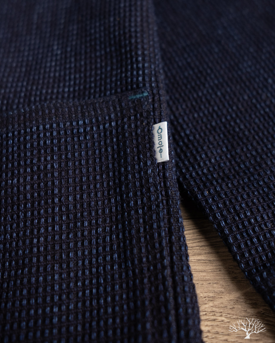 Omoto Denim 8820 - 12oz Cube Sashiko Denim Happi