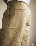 Orgueil - OR-1133 Waste Cotton Wide Selvedge Trousers - Beige