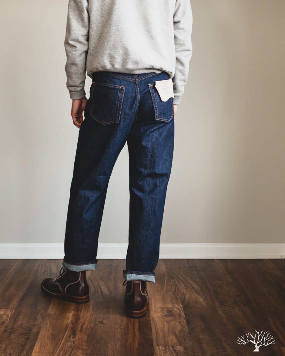 orSlow 101 Dad's Fit Denim One Wash Withered Fig
