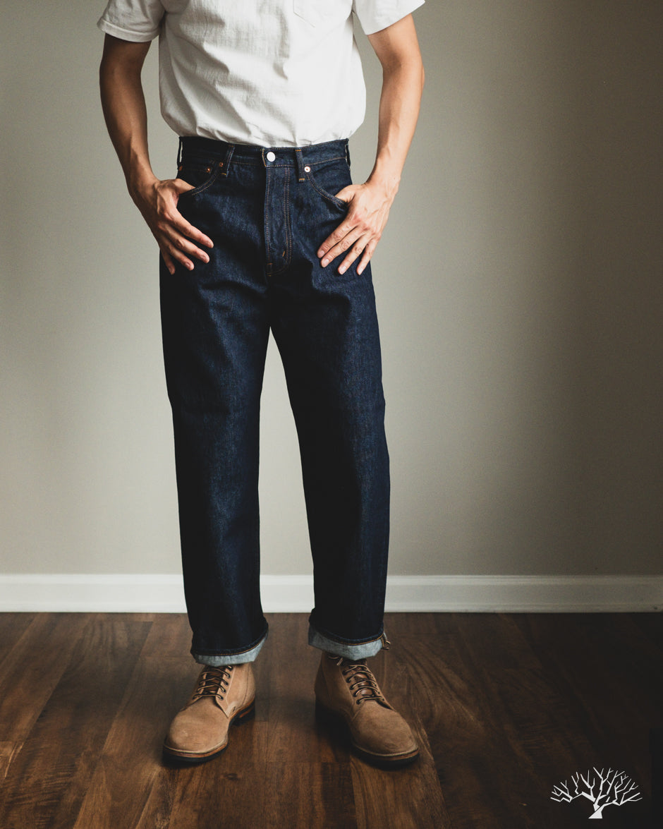 orSlow 101 Dad's Fit Denim One Wash Withered Fig