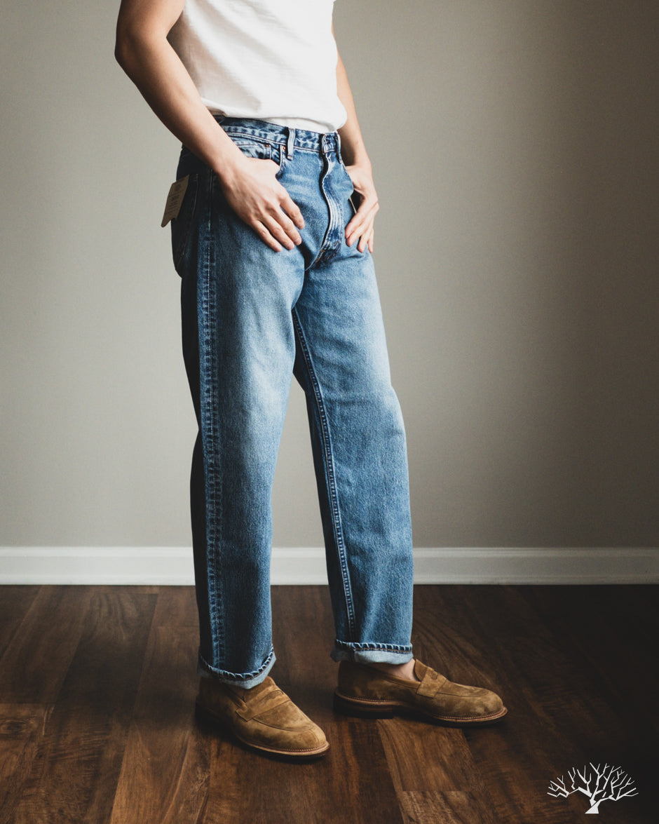 orSlow 101 Dad's Fit Denim Denim Used Withered Fig