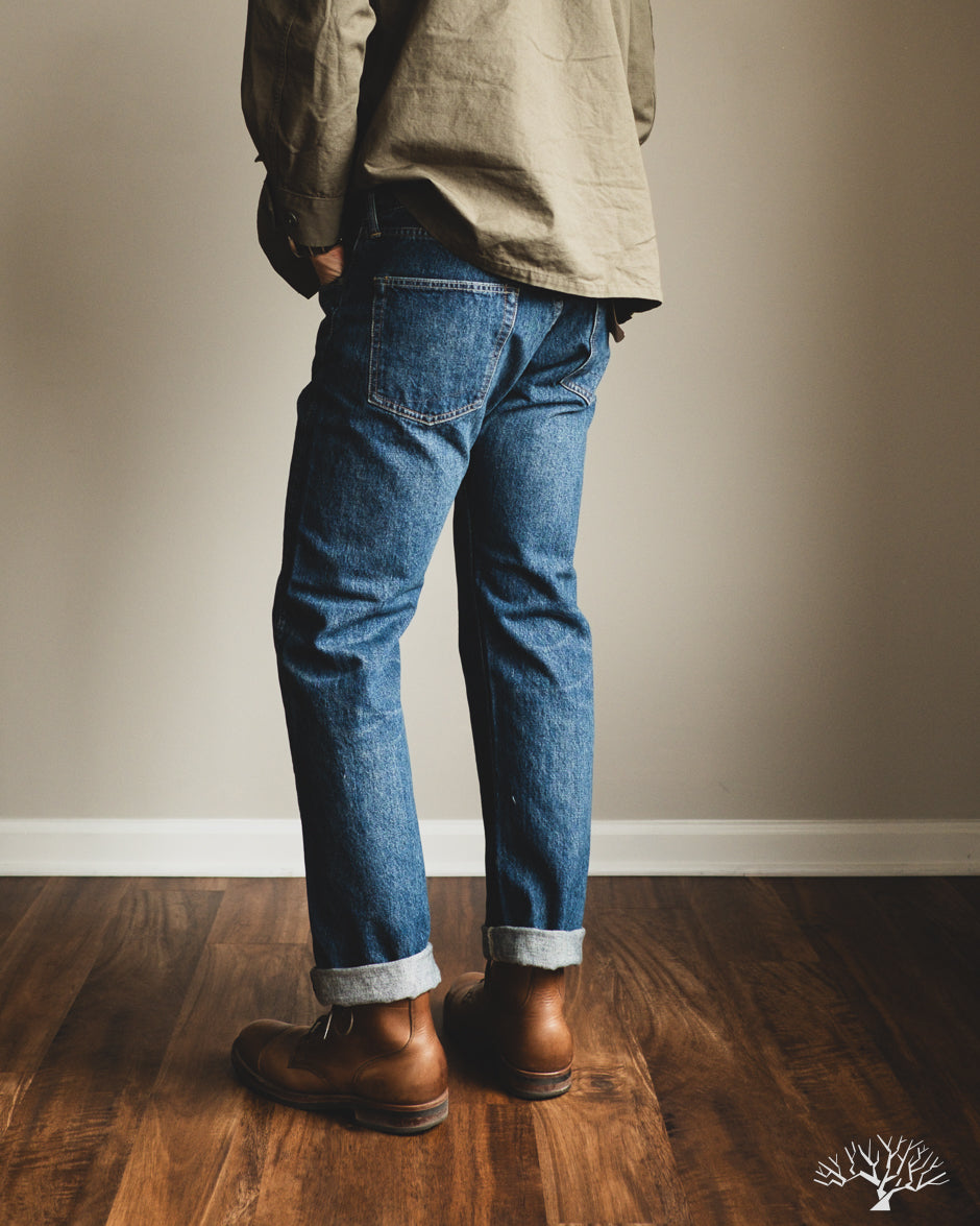 orSlow 105 Standard Fit Selvedge Denim Two Year Wash Withered Fig