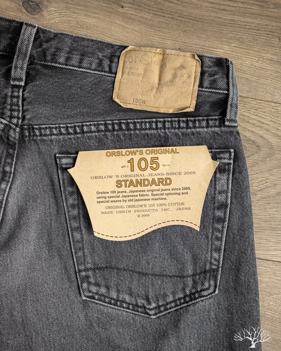 orSlow - 105 Standard Fit Denim - 90's Black Stone Denim