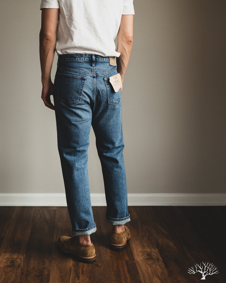 orSlow 105 Standard Fit Denim 90's Denim Used Withered Fig