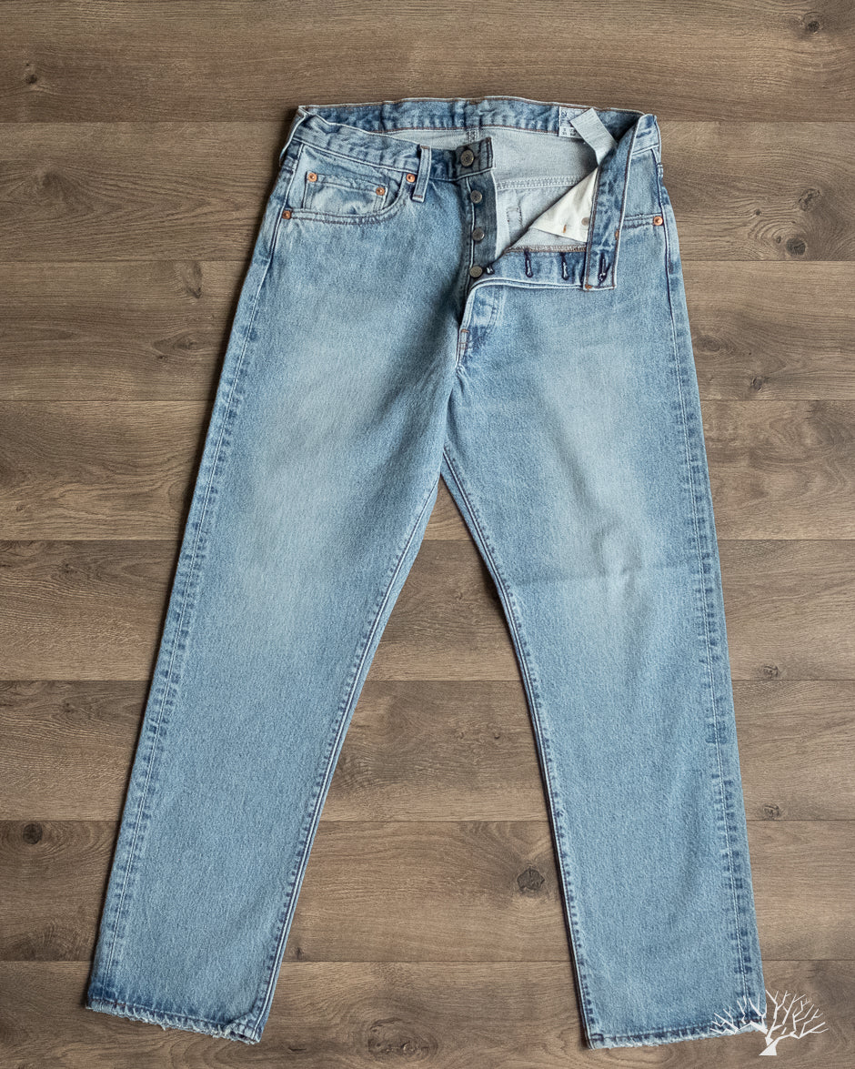orSlow 105 Standard Fit Denim 90's Sky Blue Withered Fig