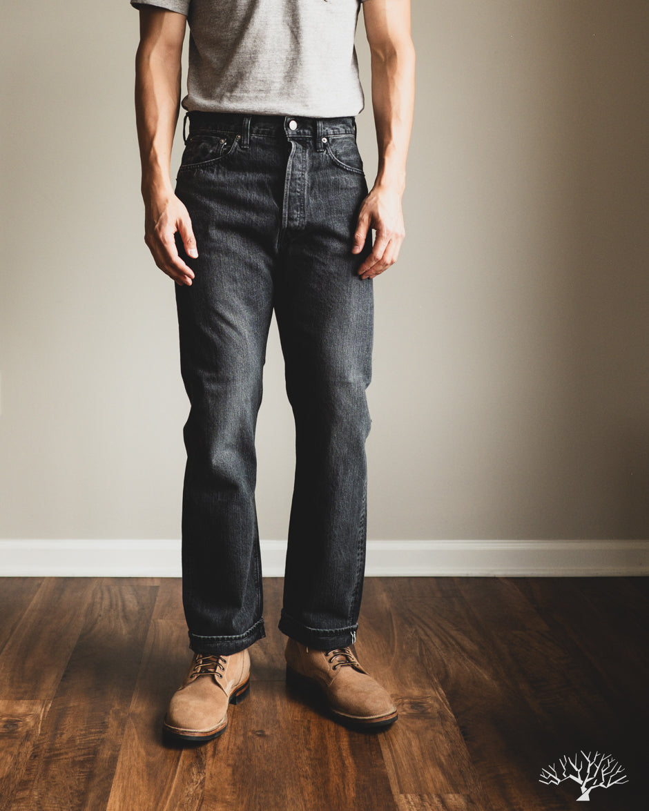 orSlow 105 Standard Fit Denim Selvedge Black Stone Denim Withered Fig