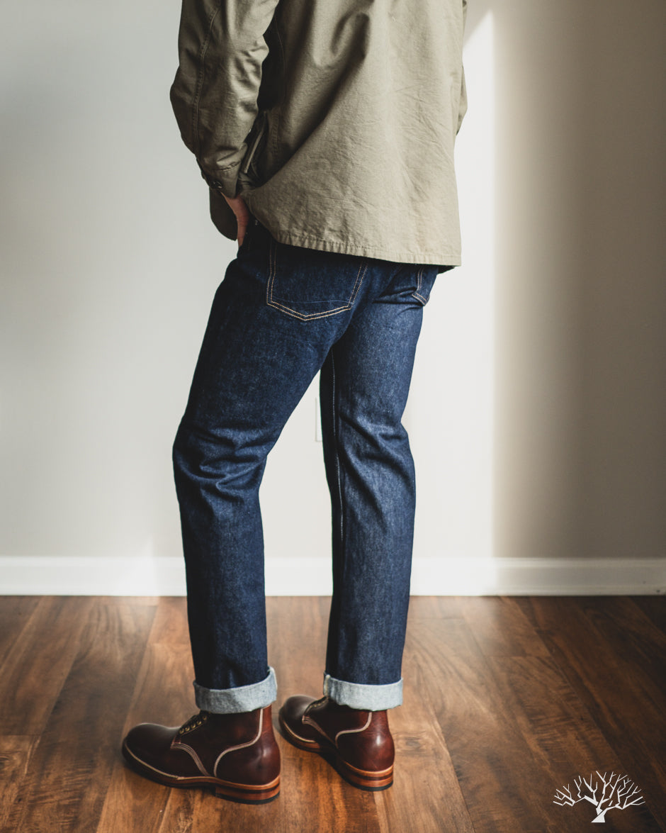 orSlow 105 Standard Fit Selvedge Denim One Wash Withered Fig