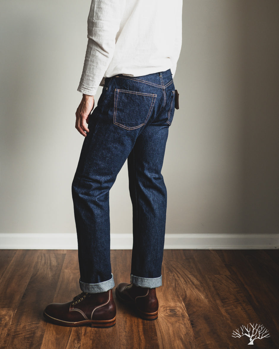 orSlow 105 Standard Fit Selvedge Denim One Wash Withered Fig