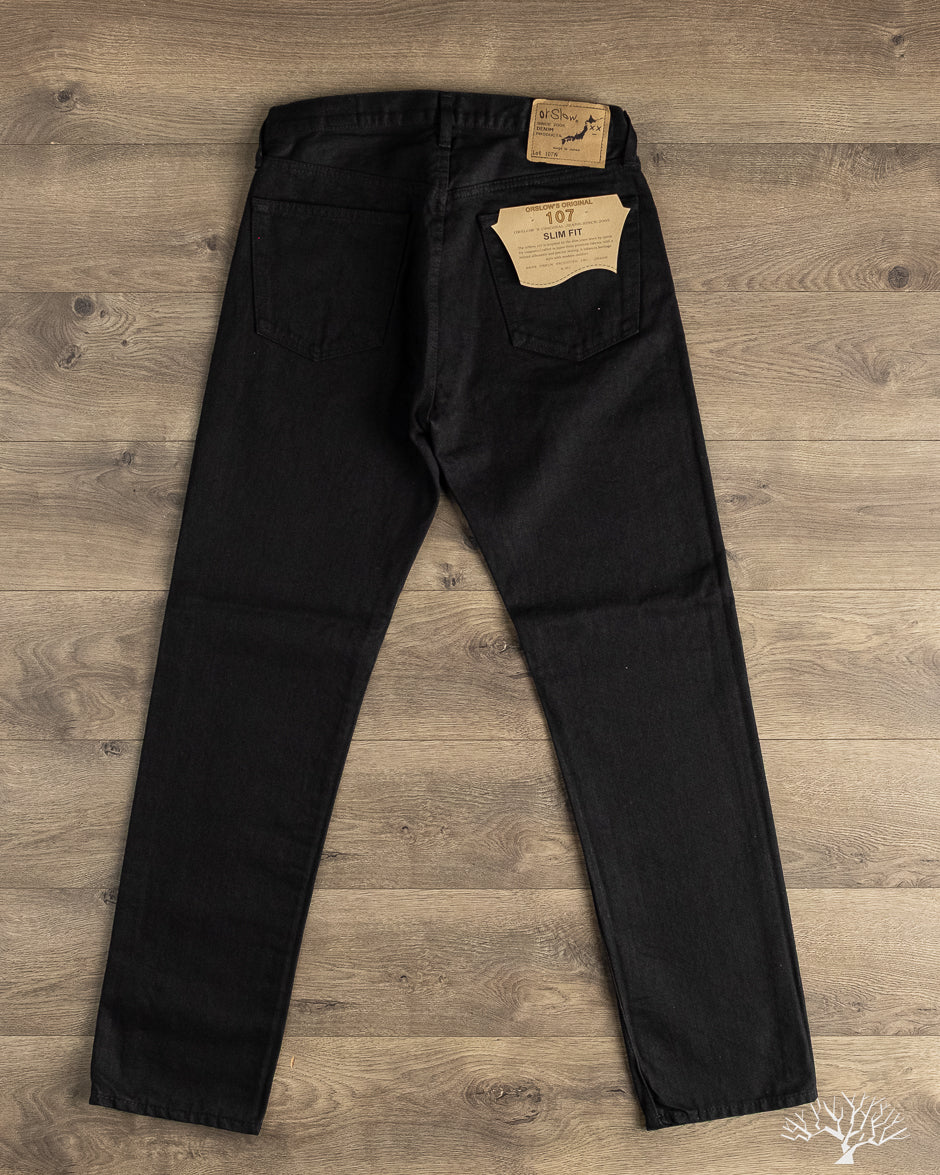 orSlow - 107 Ivy Fit Black Denim – Withered Fig