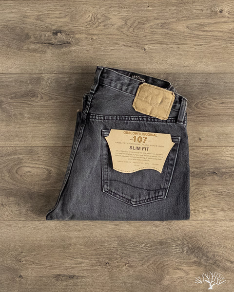 orSlow - 107 Ivy Fit Denim - 90's Black Stone Denim – Withered Fig