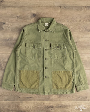 orSlow 4 Pocket U.S. Army Fatigue Shirt - Dark Olive Stone