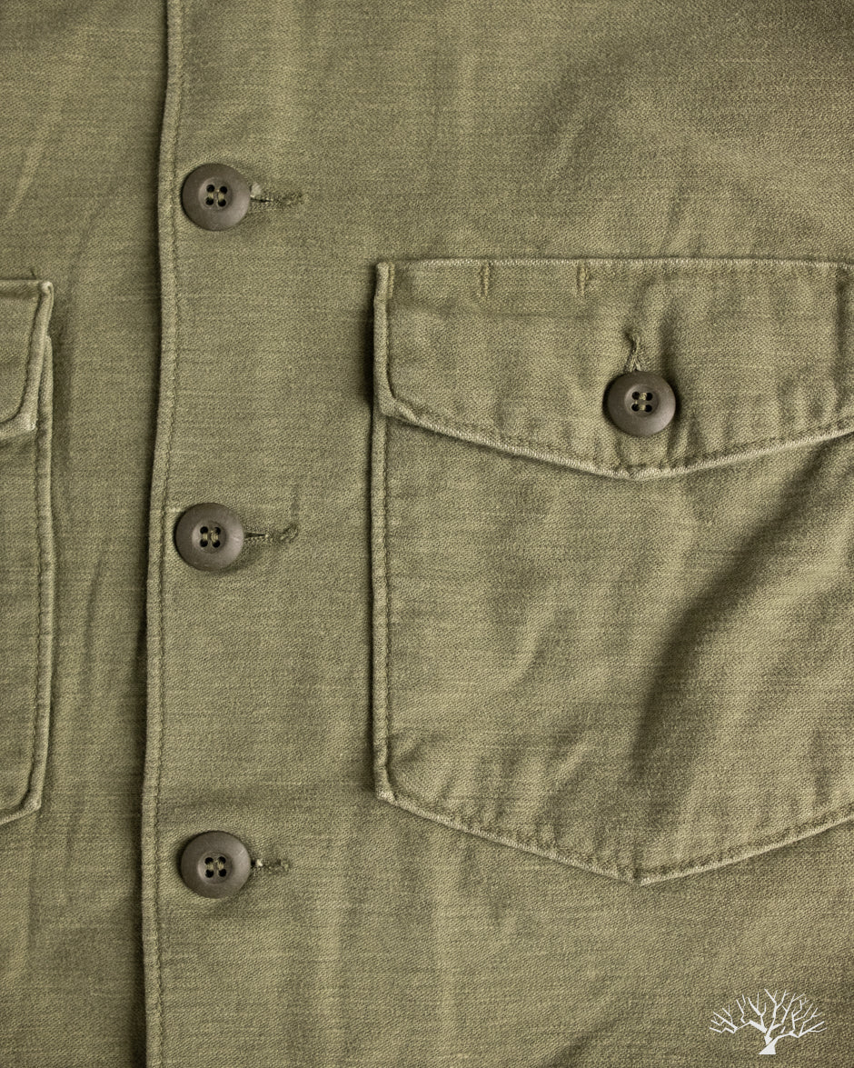 orSlow 4 Pocket U.S. Army Fatigue Shirt - Dark Olive Stone