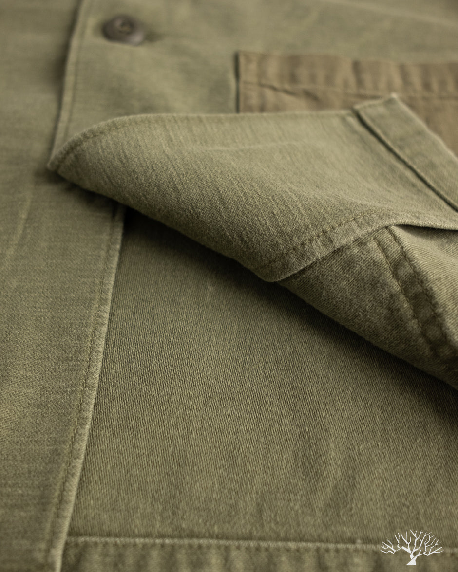 orSlow 4 Pocket U.S. Army Fatigue Shirt - Dark Olive Stone