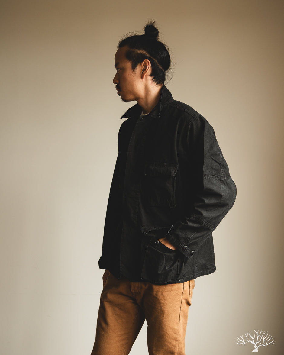 of Slow ブラック ミリタリージャケット B.D.U Jacket orSlow - B.D.U. Jacket - Black Stone – Withered Fig