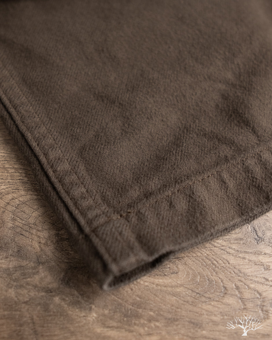 orSlow Brushed Flannel Fatigue Pants - Coffee Brown