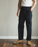 orSlow Brushed Flannel Fatigue Pants - Dark Navy