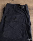 orSlow Brushed Flannel Fatigue Pants - Dark Navy