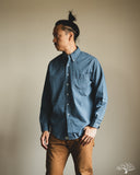 orSlow Chambray Standard Button Down Shirt - Indigo-Dyed Mini-Check