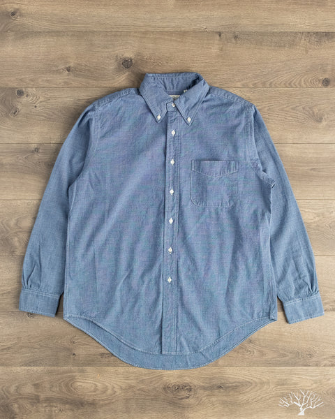 Orslow - Check Indigo Chambray Standard Button Down Shirt