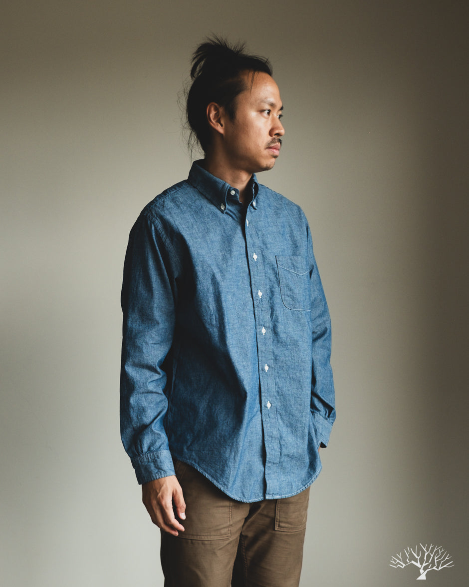 orSlow Chambray Standard Button Down Shirt