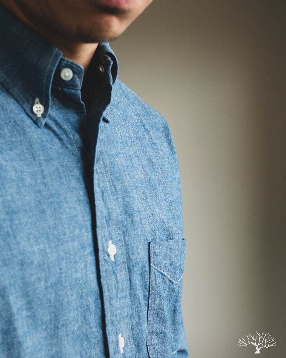 orSlow Chambray Standard Button Down Shirt
