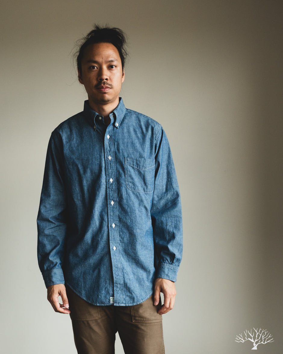 orSlow Chambray Standard Button Down Shirt