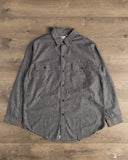 orSlow Chambray Work Shirt w/ Flap Pocket - Black