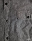 orSlow Chambray Work Shirt w/ Flap Pocket - Black