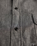orSlow Chambray Work Shirt w/ Flap Pocket - Black