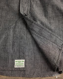 orSlow Chambray Work Shirt w/ Flap Pocket - Black
