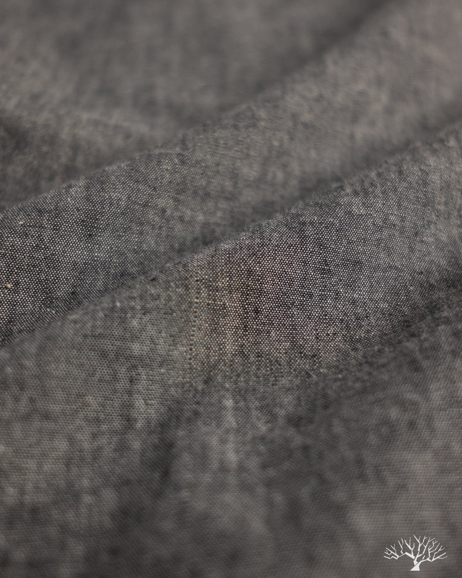 orSlow Chambray Work Shirt w/ Flap Pocket - Black