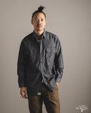 orSlow Chambray Work Shirt w/ Flap Pocket - Black