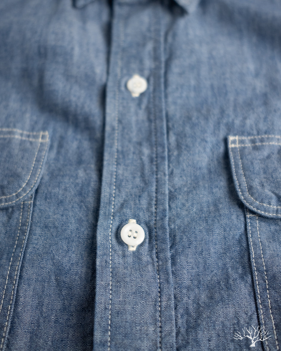 orSlow Chambray Work Shirt w/ Flap Pocket