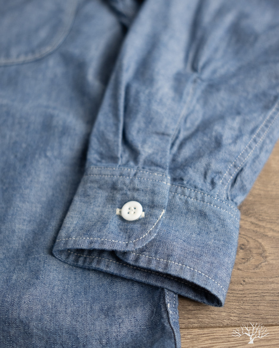 orSlow Chambray Work Shirt w/ Flap Pocket