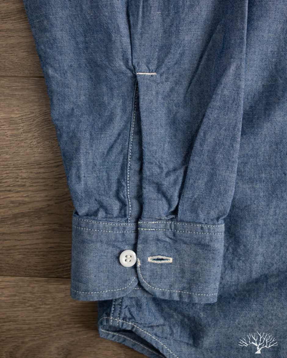 orSlow Chambray Work Shirt w/ Flap Pocket