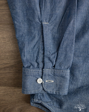 orSlow - Chambray Work Shirt With Flap Pocket – Withered Fig