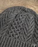 orSlow Classic Aran Beanie - Charcoal Grey