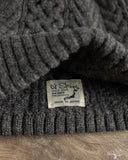 orSlow Classic Aran Beanie - Charcoal Grey