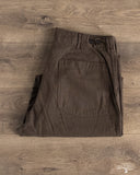 orSlow Cotton Linen Moleskin Fatigue Pants - Charcoal Gray
