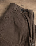 orSlow Cotton Linen Moleskin Fatigue Pants - Charcoal Gray