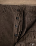 orSlow Cotton Linen Moleskin Fatigue Pants - Charcoal Gray