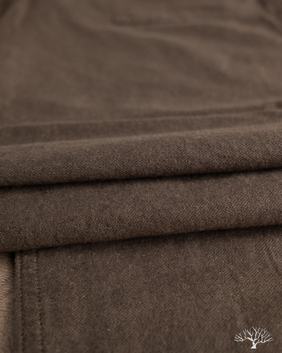 orSlow Cotton Linen Moleskin Fatigue Pants - Charcoal Gray