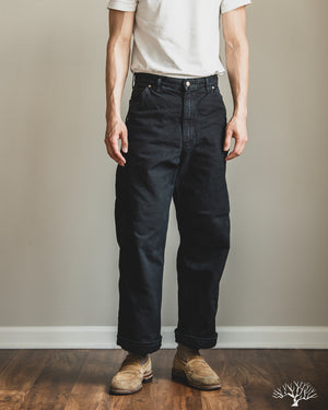 orSlow DAD'S FIT PAINTER PANTS ブラック サイズ2 orSlow Dad's Fit Oxford Painter Pants in Black Curated at Jake and