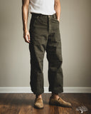 orSlow Dad's Fit Oxford Painter Pants - Coffee Brown Stone